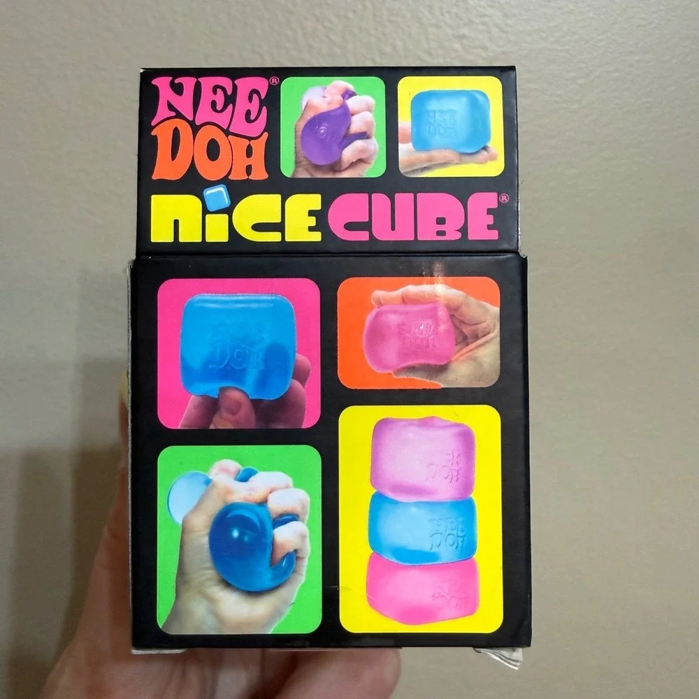 NeeDoh Nice Cube Nee Doh Blue Squishy Fidget Toy Stress Sensory Squeezy NEW - Picture 3 of 6
